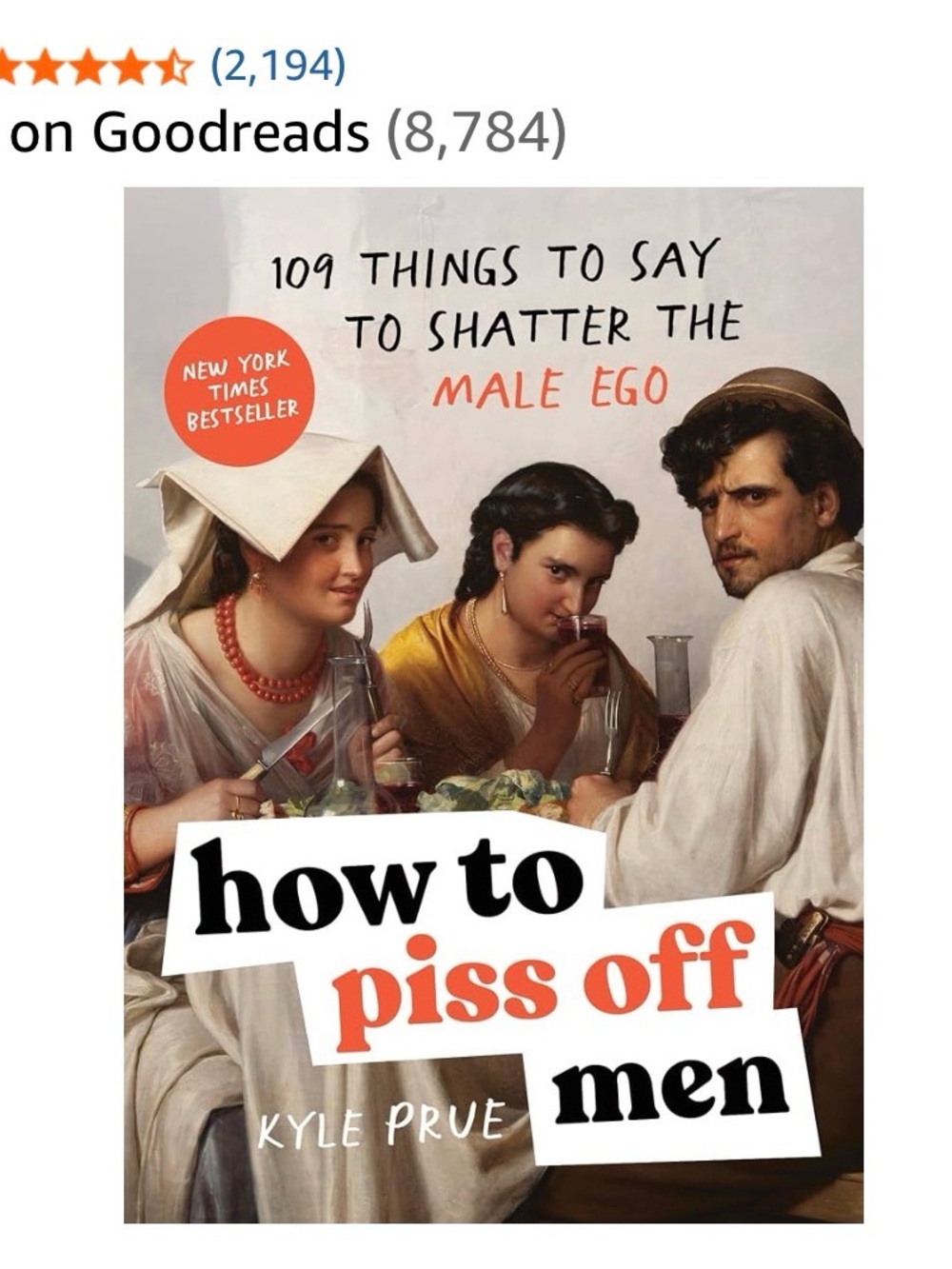How to Piss Off Men (Orange Cover) - Kyle Prue. New in package.